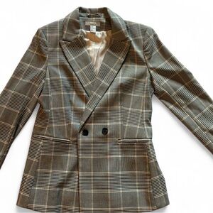 H&M Women’s Plaid Blazer, Workwear, Plaid Jacket
